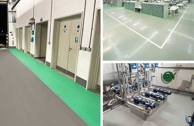 Industrial flooring grid imagery version